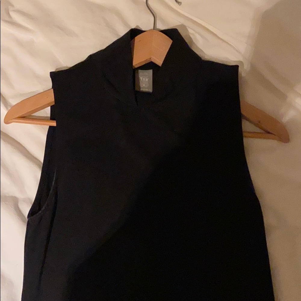 TNA black turtle neck tank dress